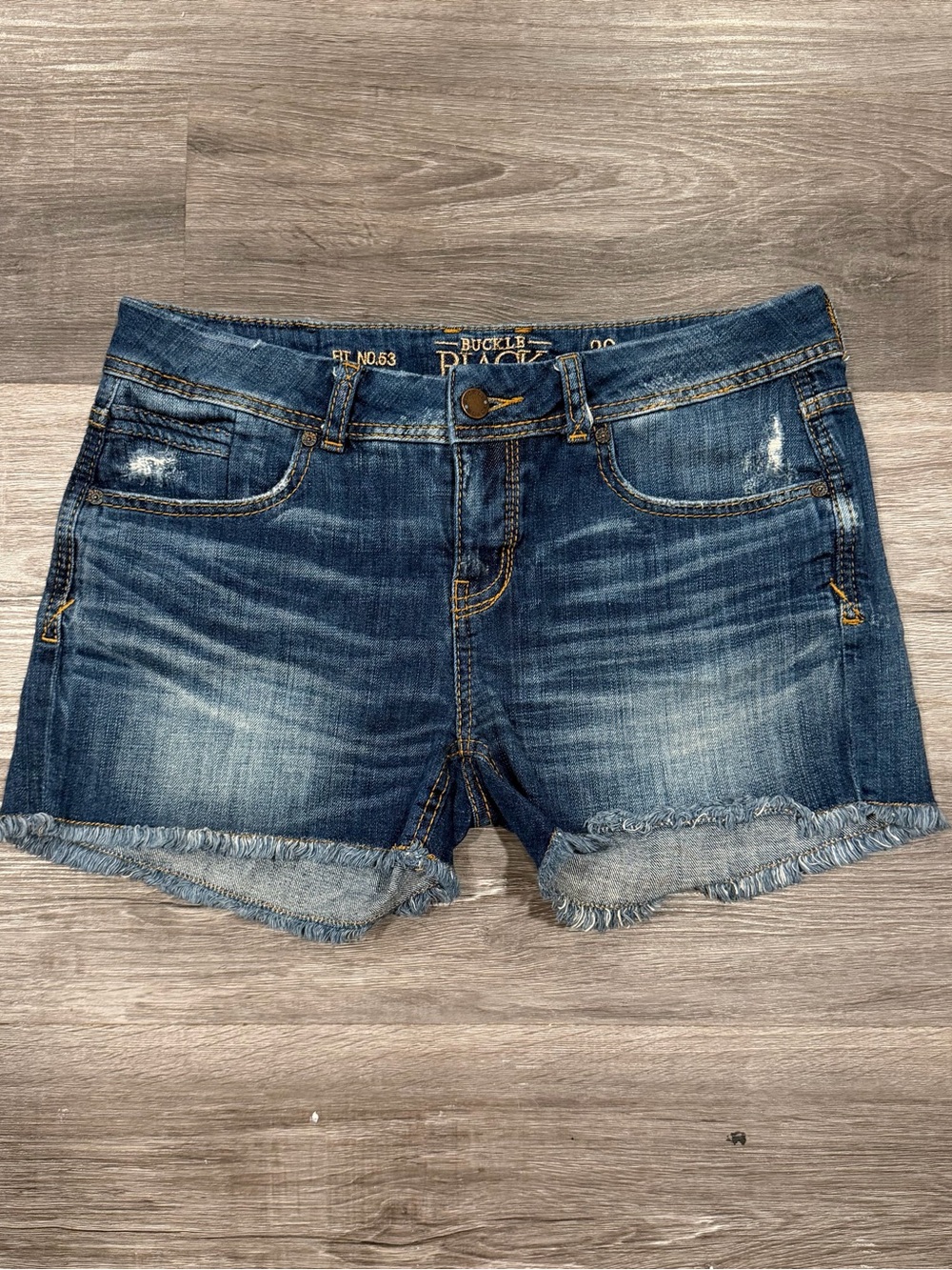 Buckle Black Women’s Fit No. 5 Medium Wash Mid Rise Denim Jean Shorts Sz 29